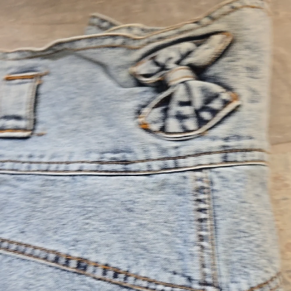 True 80s Vintage Jordache Bows  High-Waisted Denim Shorts Xs 00 0 Ribcage Retro